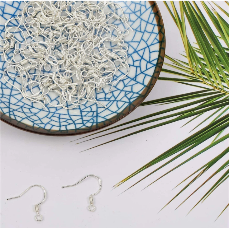100/500pcs 925 Silver Earring Hooks French Hook Ear Wire DIY Earrings Jewelry