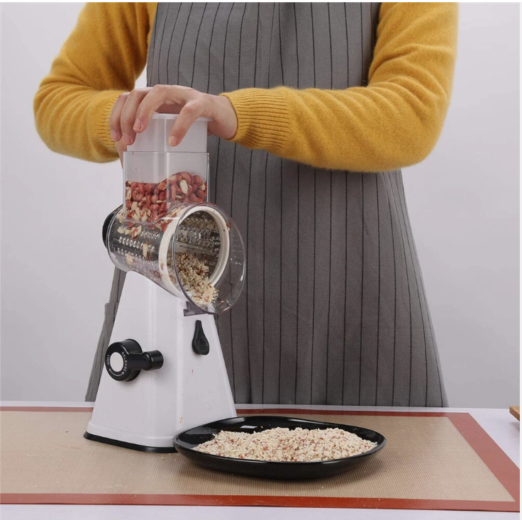 3in1 Multi-function Food Vegetable Manual Rotary Drum Grater Chopper Slicer Tool