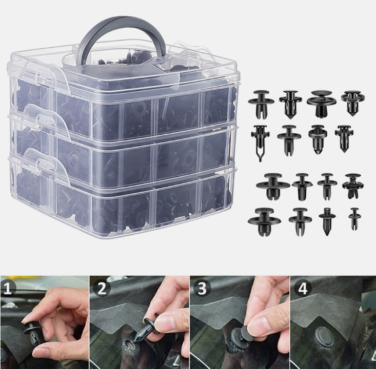 795PCS Car Body Trim Clips Retainer Bumper Auto Panel Push Plastic Fastener Kit