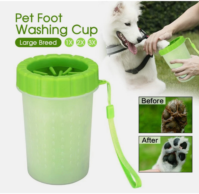 1/2/3x Large Dog Paw Cleaner Cup Portable Pet Foot Washer for Golden Retriever