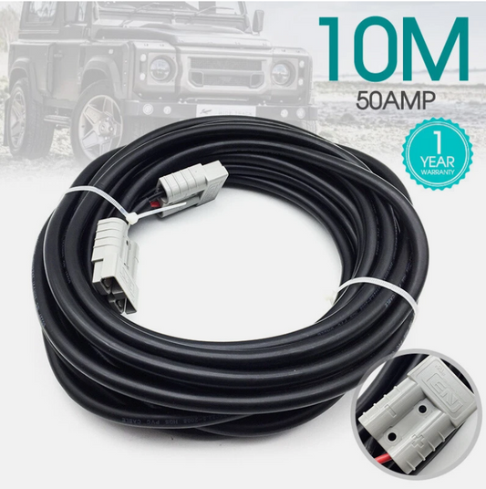 Ready to Use10m 50Amp Anderson Plug Extension Lead TwinCore Automotive Cable