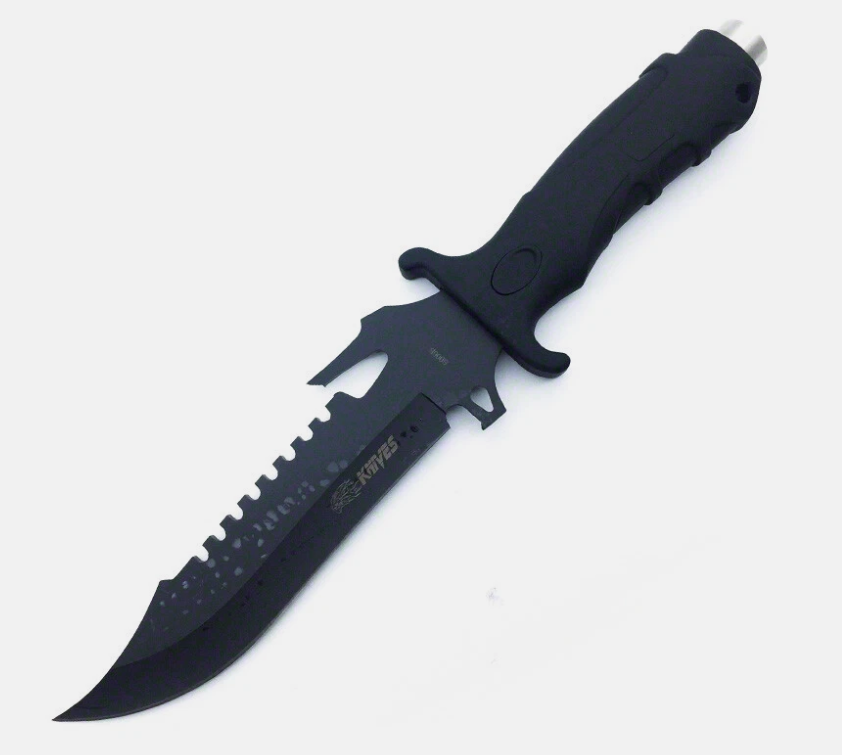 Camping Tactical Razor Sharp Survival Knife Bowie Pig Sticker With Nylon Sheath