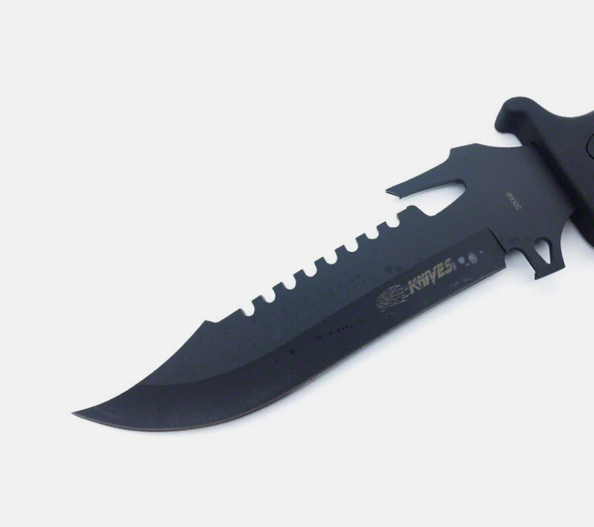 Camping Tactical Razor Sharp Survival Knife Bowie Pig Sticker With Nylon Sheath