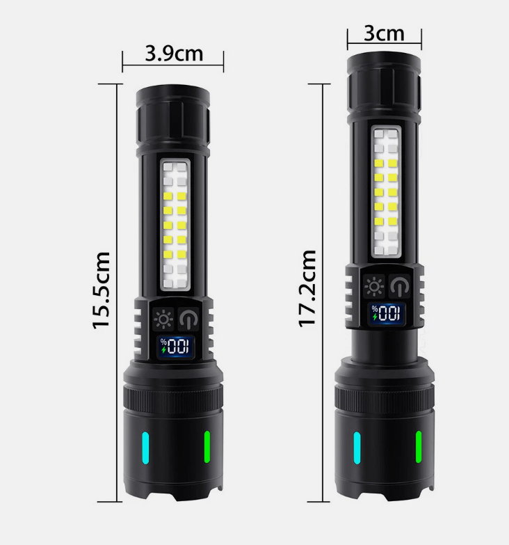 50000000 LED Torch Zoom Light Super Bright Hunting Flashlight USB Rechargeable