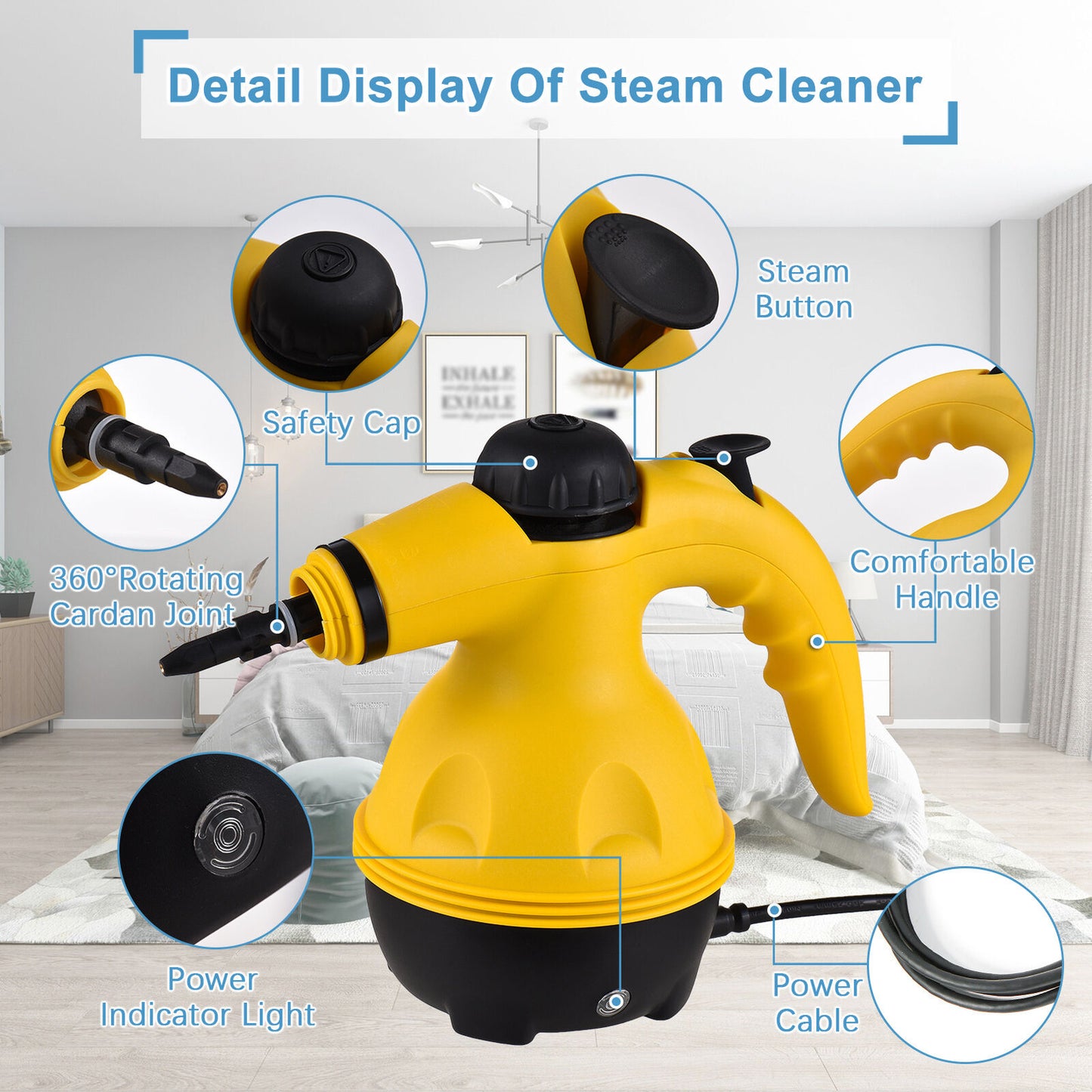 Portable Electric High Pressure Steam Cleaner Multi-Purpose Handheld Sprayer