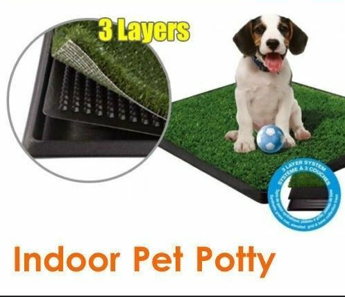 Dog Pet Potty Zoom Park Training Portable Toilet Loo Pad with Tray Large Indoor