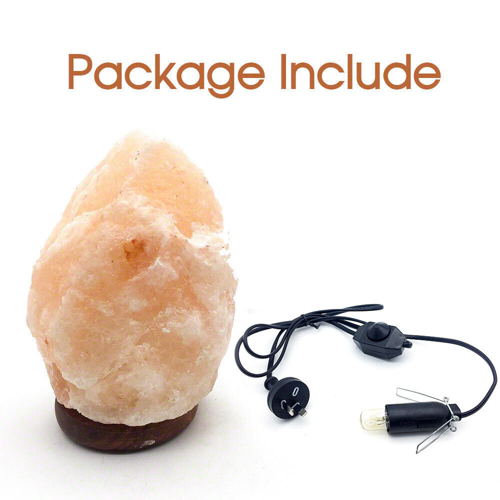 Himalayan Salt Lamp Natural Crystal Rock Shape Dimmer Switch Night Light 1-7 kg