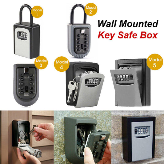 Combination Lock Key Safe Storage Box Padlock Security Home Outdoor