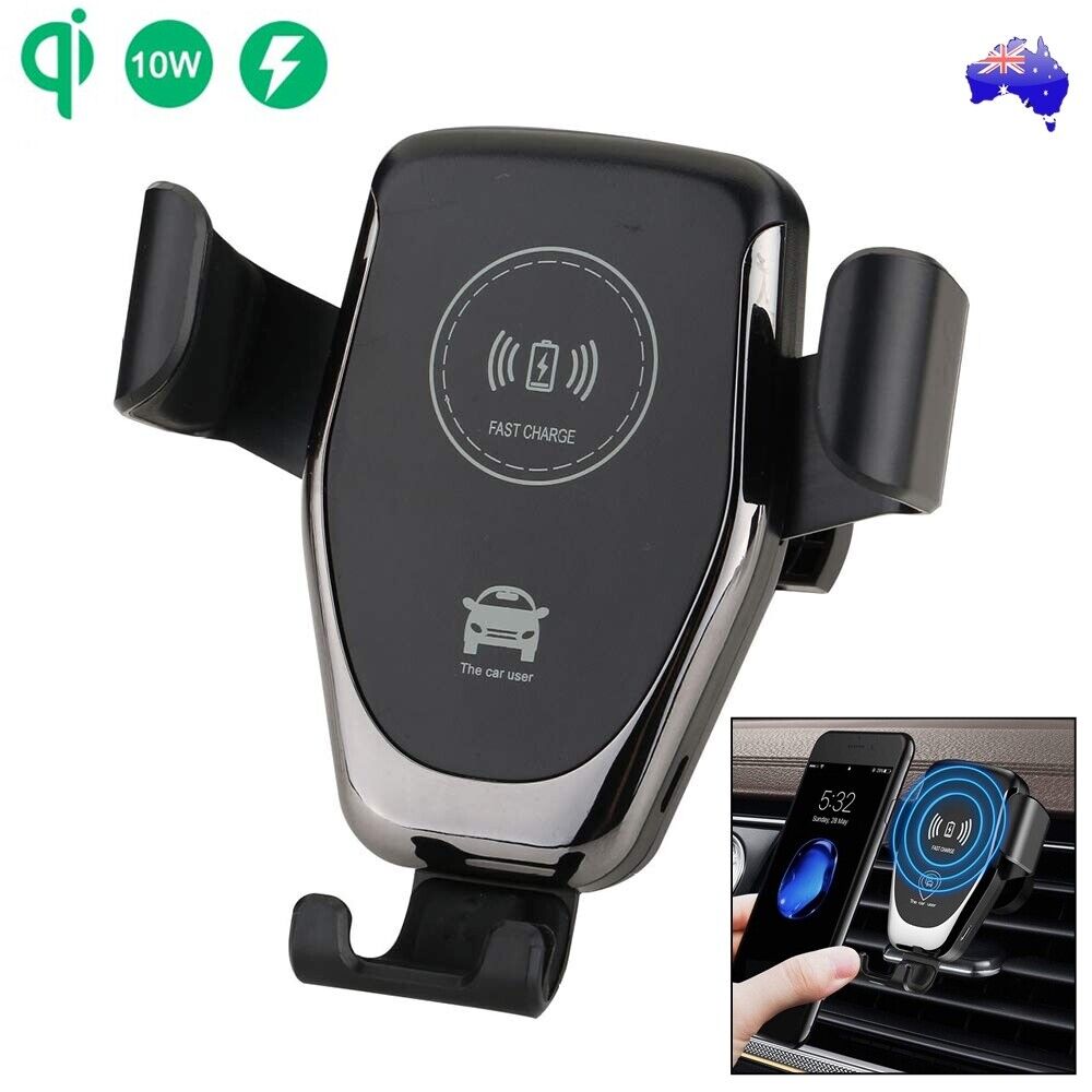 Qi Wireless Car Charger Dock Air Vent Mount Gravity Holder for Mobile Phone AU
