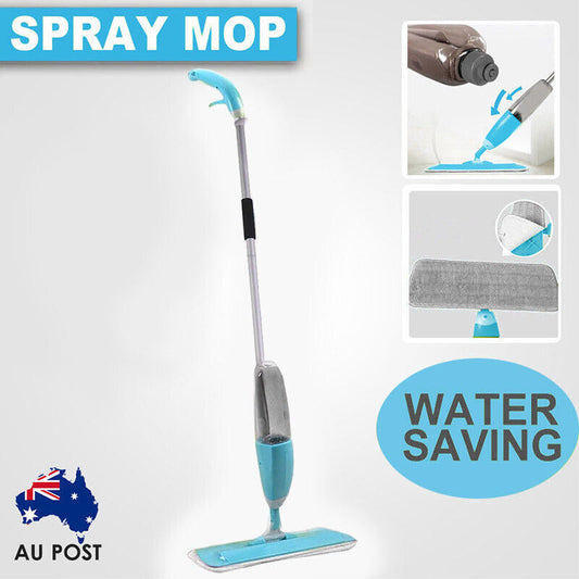 Spray Mop Microfiber Flat Mop Cleaner Household Floor Sweeper Broom Bath Kitchen