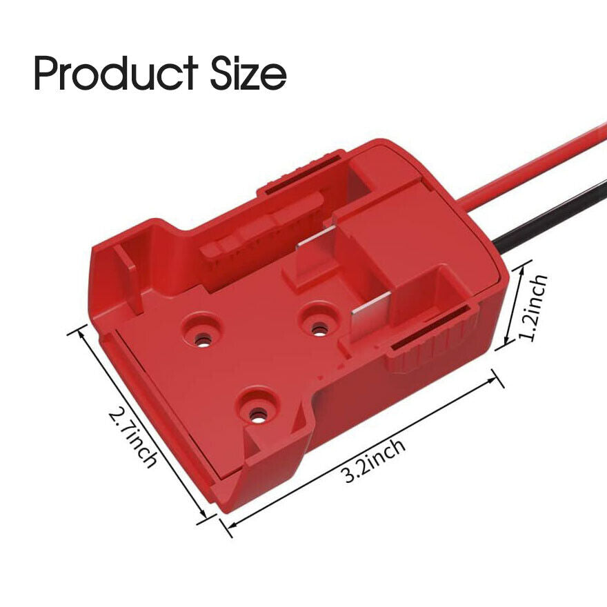 DIY For Milwaukee M18 XC 18V DIY Project Battery Adapter/BASE Power 2 Wirings