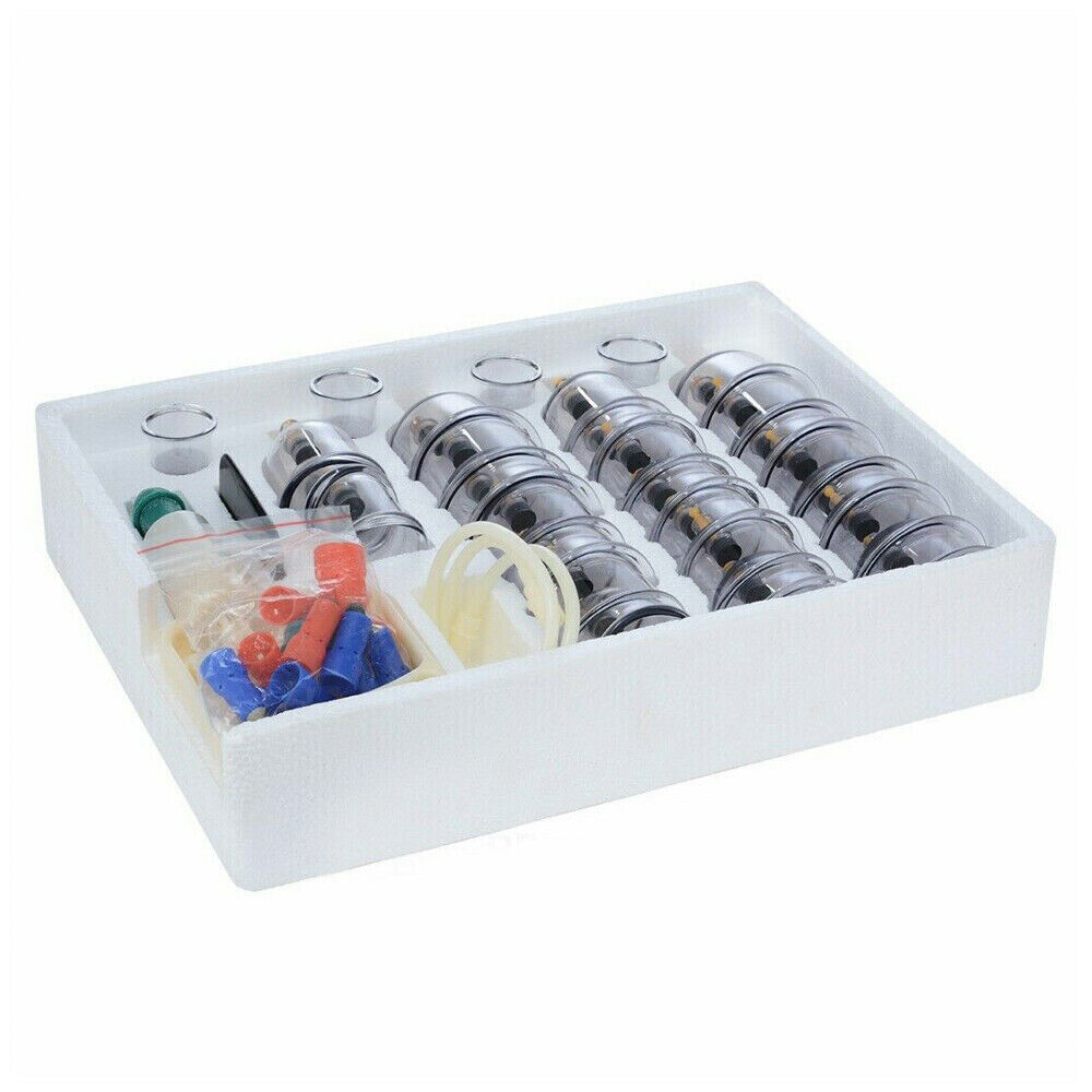 32 Cups Set Vacuum Massage Cupping Kit Acupuncture Suction Massager Pain Relief