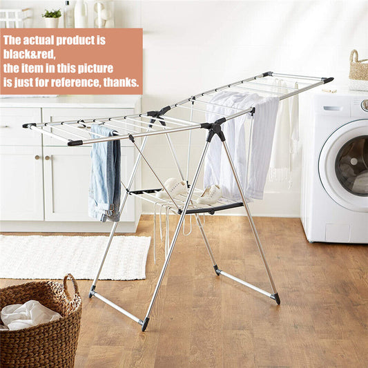 Folding Clothes Airer Laundry Dryer Gullwing Drying Shoes Rack Indoor Outdoor AU