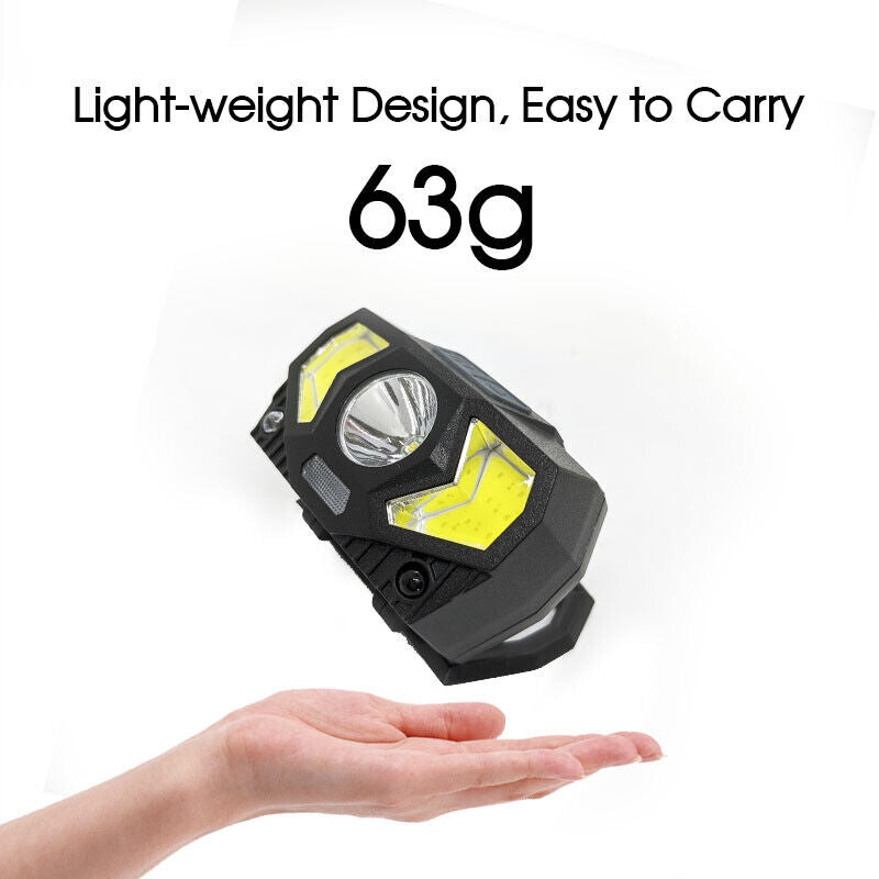 LED Head Torch Headlight COB Camping Headlamp USB Rechargeable Flashlight Lamp