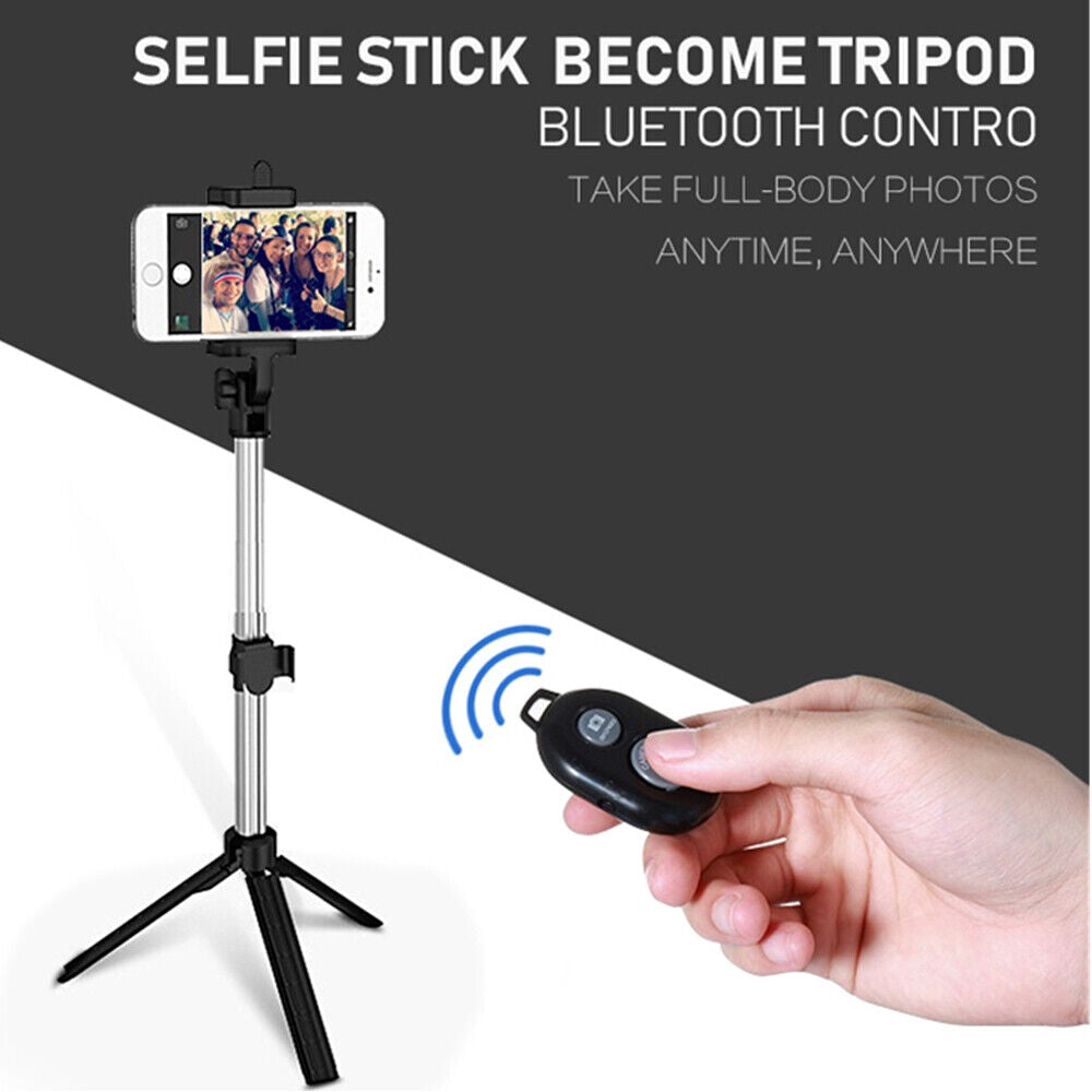 Unipod Selfie Stick Handheld Tripod Bluetooth Shutter Remote For Phone Universal