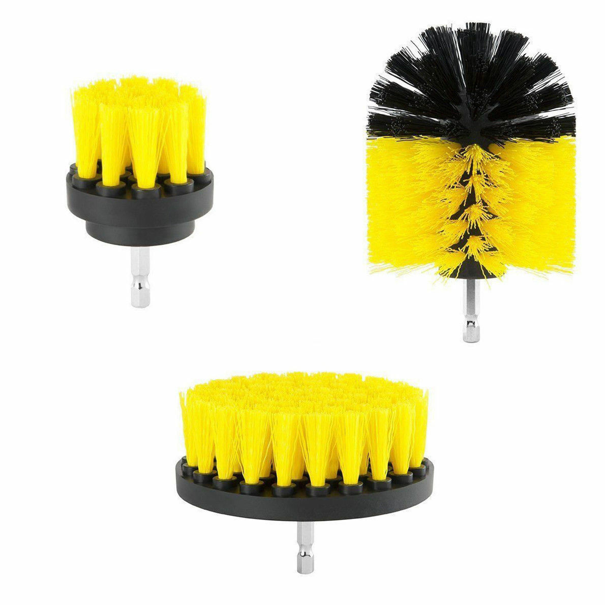 AU Grout Power Scrubber Cleaning Drill Brush Tub Cleaner Combo Tool Kit Yellow