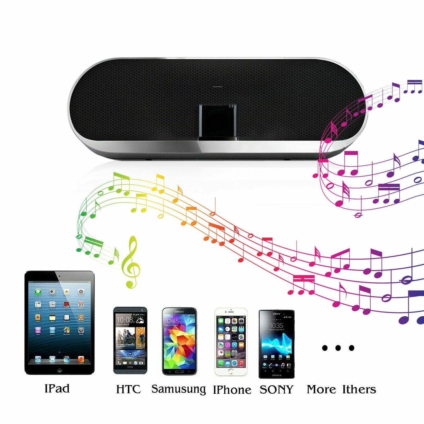 Bluetooth 4.1 Music Audio Adapter Receiver 30 Pin Dock Speaker for iPod iPhone