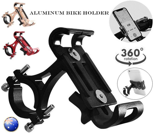 360¡ã Aluminum Motorcycle Bike Bicycle Holder Handlebar Cell Phone GPS MTB Mount