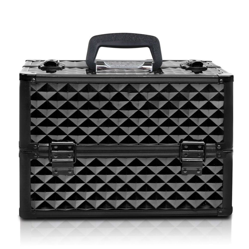 Portable Cosmetic Beauty Makeup Case Carry Bag Organiser Box Diamond AU Stock