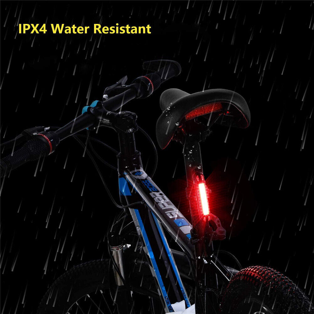 Set Waterproof Bicycle Bike Lights Front Rear LED Light Lamp USB Rechargeable AU