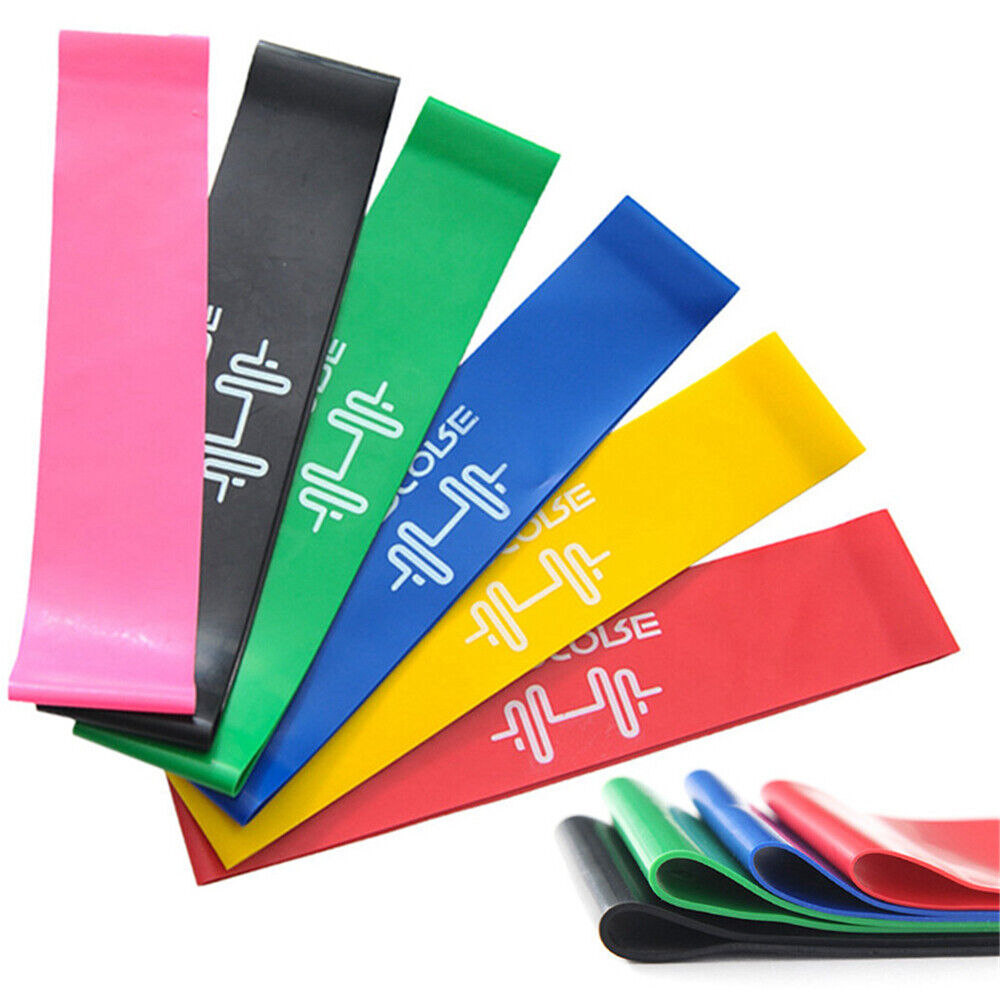 Resistance Bands Set of 6 for Exercise Men and Women Legs Arms Booty Yoga Physio