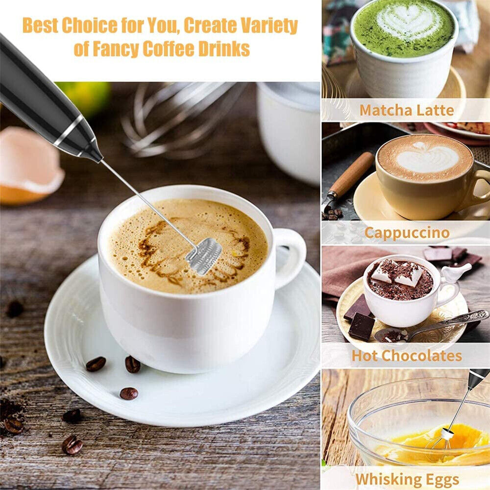 Wireless Milk Frother Rechargeable Mixer Egg Whipped Coffee Foam Matcha Tea USB