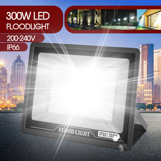 LED Floodlight Spotlight 300W Waterproof Outdoor Cool White Plug High Power AU