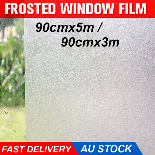 Sand Blast Clear Privacy Frosted Frosting Removable Window Glass Film 3m/5M