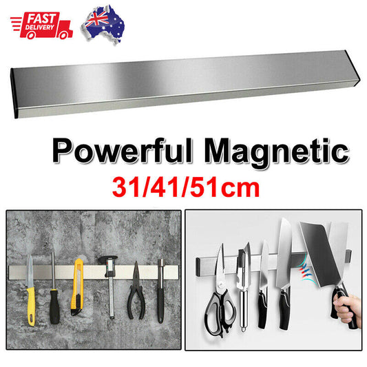 31/41/51cm Stainless Steel Magnetic Rack Knife Holder Tool Shelf Magnet AU STOCK
