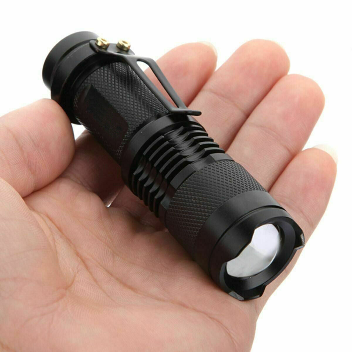 5 x Mini Q5 LED Flashlight Torch Adjustable Focus Zoom Light Lamp 1200LM