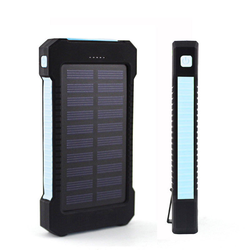 50000mah Dual USB Solar Power Bank Portable External Battery Phone Charger AU