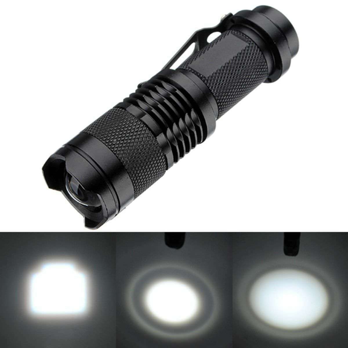 5 x Mini Q5 LED Flashlight Torch Adjustable Focus Zoom Light Lamp 1200LM