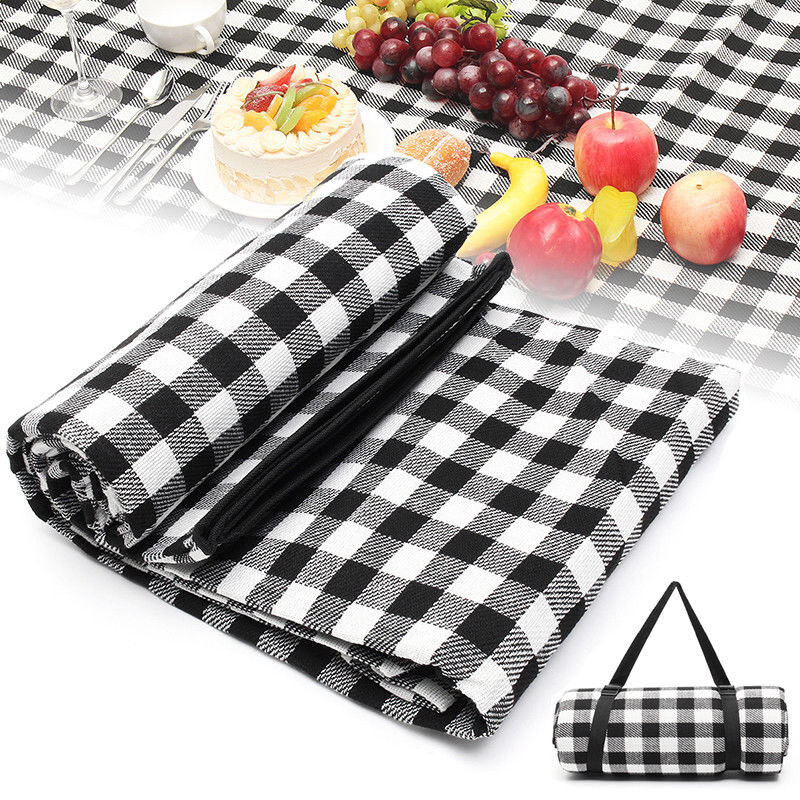 Large Picnic Blanket Premium Cashmere RED Rug Waterproof Mat Outdoor 200X200cm