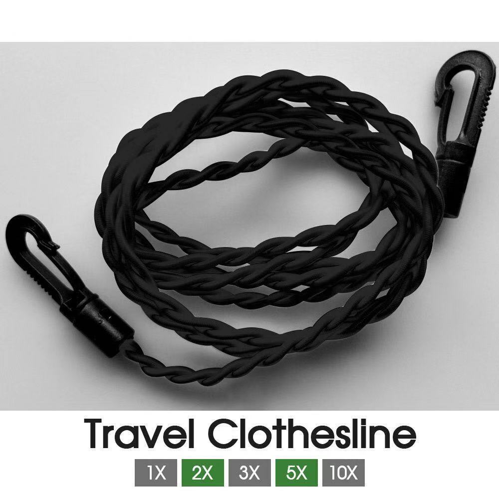 Travel Clothesline Clothes Line Pegless Washing Line Camping Au Stock