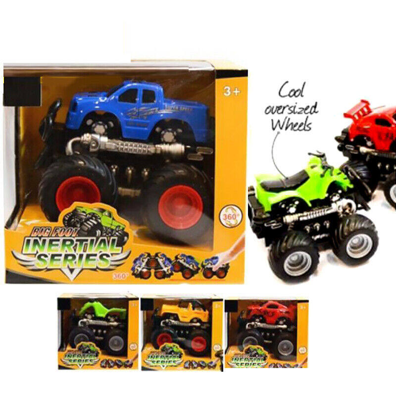 NEW Vehicle Big Foot Spin Friction Monster Truck Toys for Boys Girls Kids