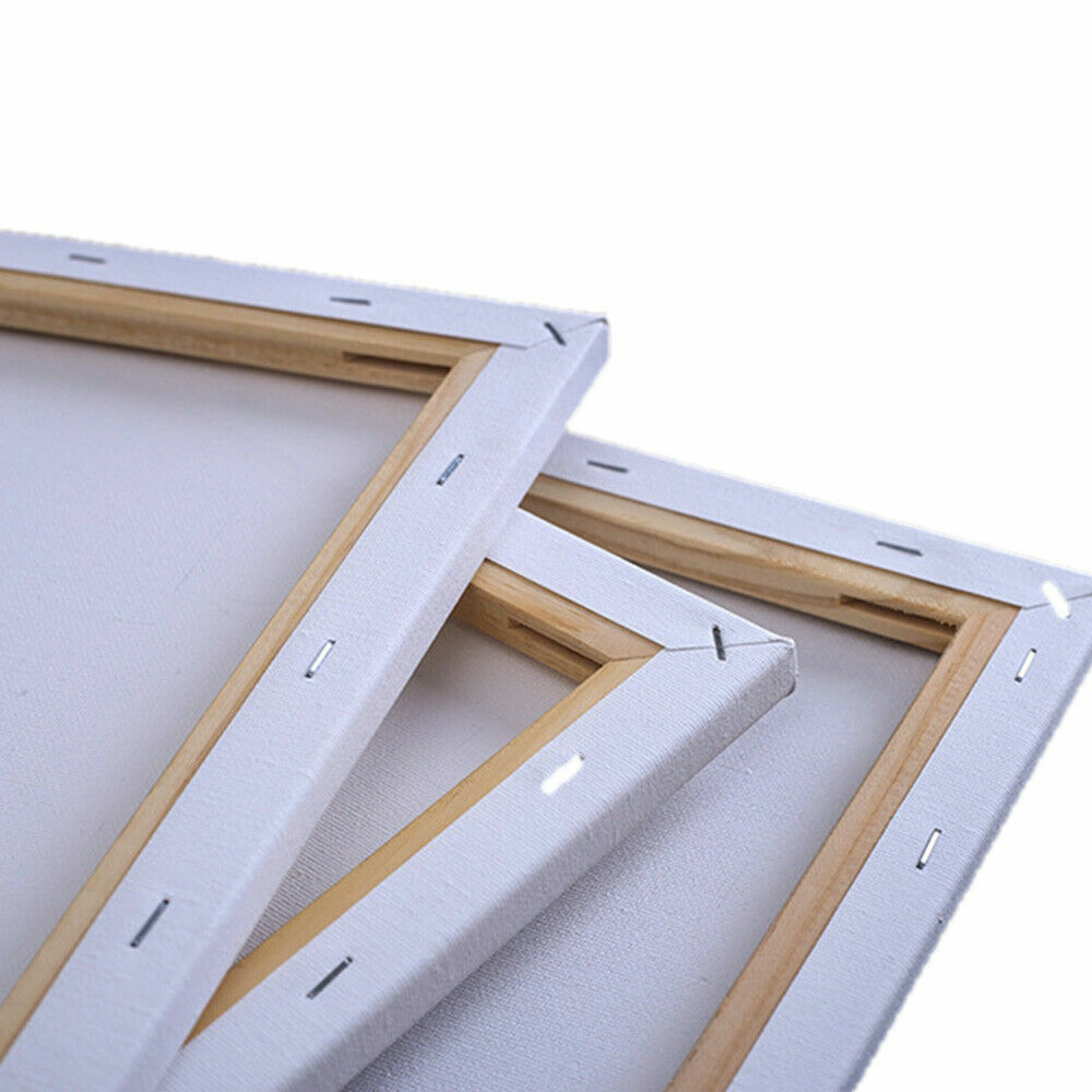 5x Blank Painting Canvas Artist Stretched Canvases White Art Oil Acrylic Paint