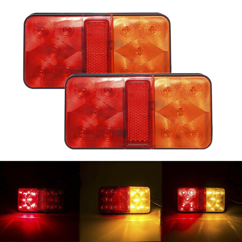 2x LED TRAILER LIGHTS TAIL LAMP STOP INDICATOR 12V VOLT 4WD 4X4 CAMPER UTE