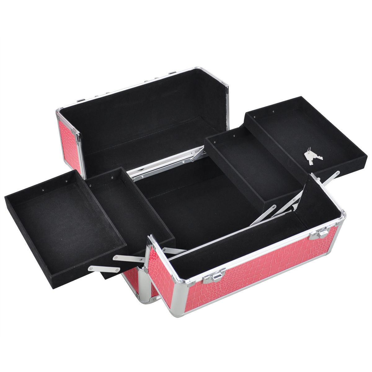 7 in 1 Portable Cosmetics Beauty Hairdressing Makeup Trolley Carry Bag Case Box