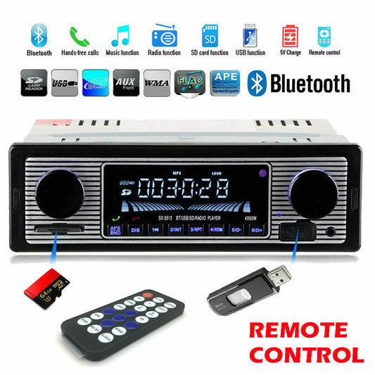 Car In-dash Bluetooth Radio Stereo Audio Head Unit Player MP3/USB/SD/AUX-IN/FM