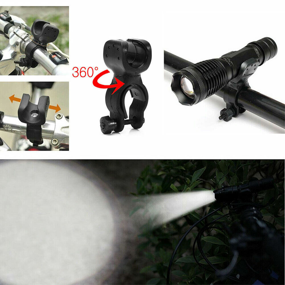 2X 60000lm CREE Q3-WC T6 LED Flashlight Torch Bike Mount USB Rechargeable AU