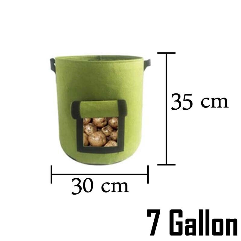 Potato Grow Planter Container Bag Pouch Root Planting Pot Side Breathable