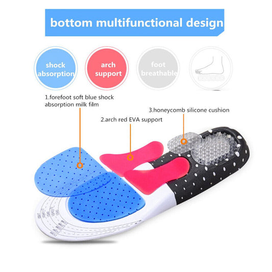 Arch Support Insoles Shoes Insert Orthotic Sole Running Cushion Plantar Pads AU