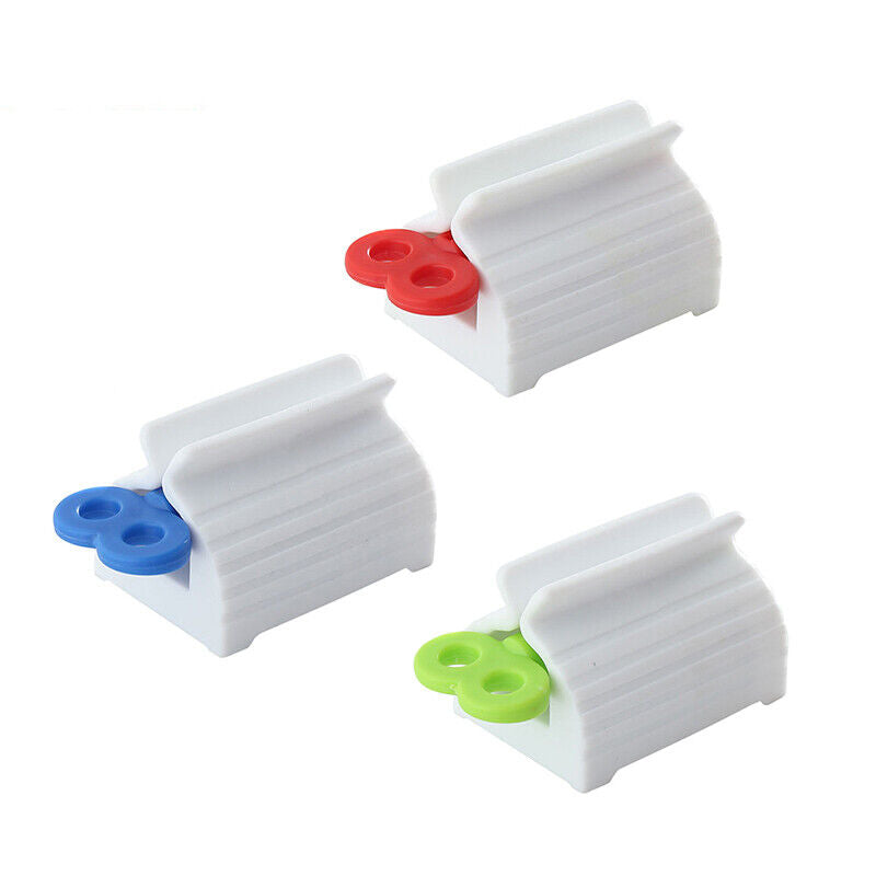 3PCS Toothpaste Squeezer Bathroom Tube Dispenser Rolling Holder Easy Stand Seat