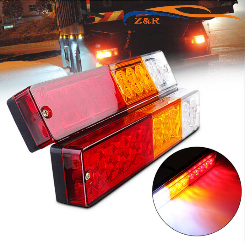 2x Trailer lights 20 LED STOP TAIL INDICATOR TRUCK CAMPER LIGHT UTE 4WD 10-30V