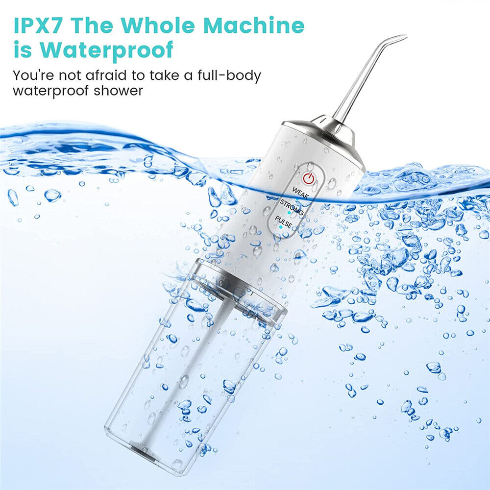 Cordless Water Flosser Jet 4 Tips Dental Floss Oral Irrigator Teeth Cleaner USB