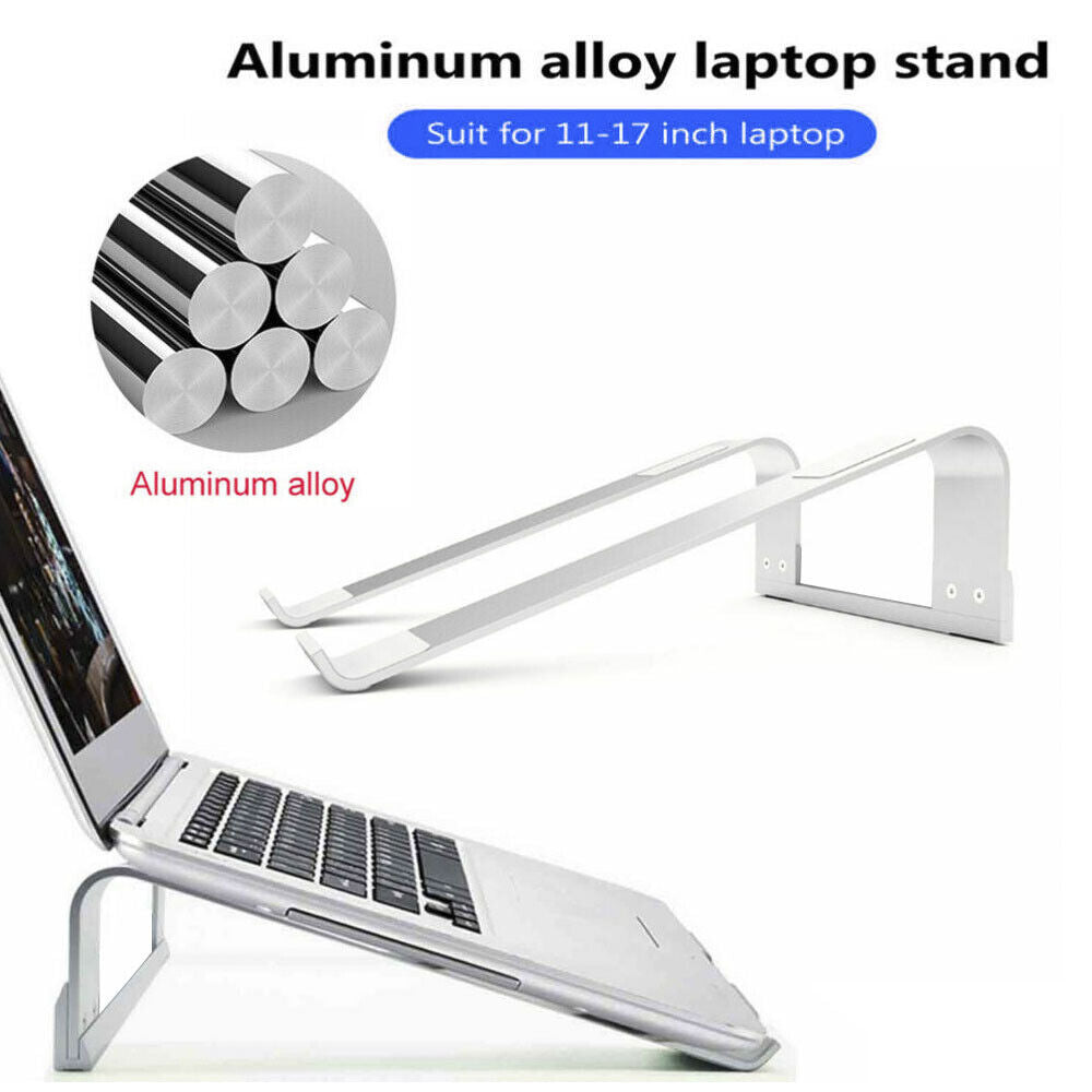 Portable Aluminium Laptop Stand Tray Holder Riser For iPad MacBook Notebook