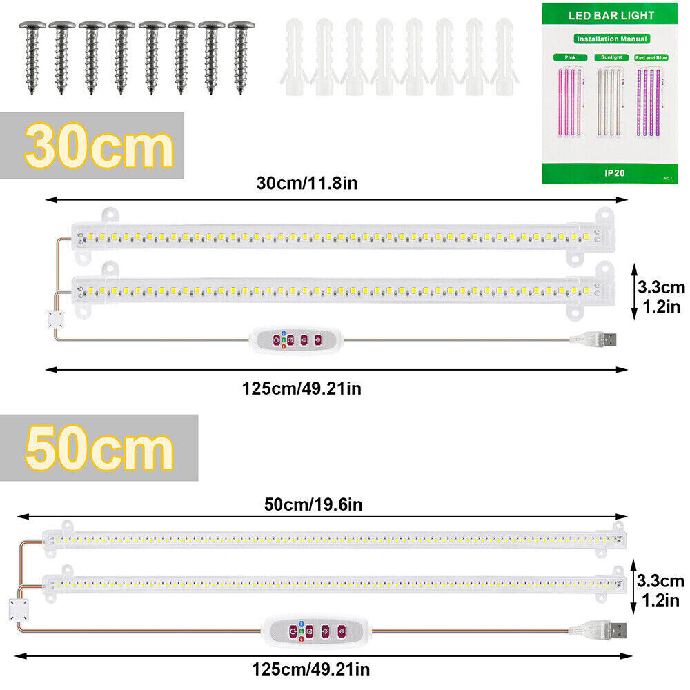 USB LED Grow Light Plant Full Spectrum Dimmable Indoor Flower Indoor Strip Lamp