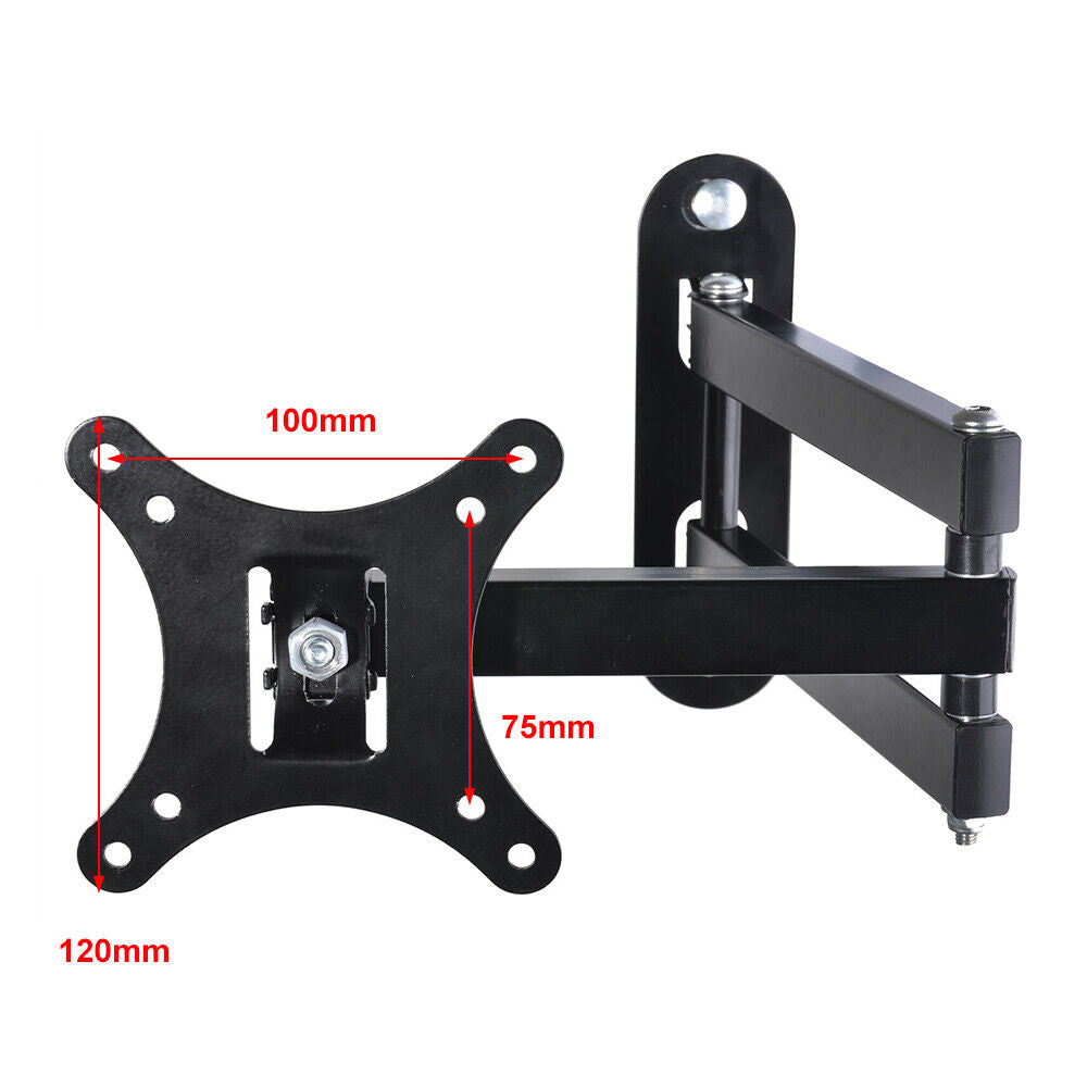 Wall Mount Bracket Tilt Swivel TV LCD LED Monitor 14,21,22,27 VESA 100