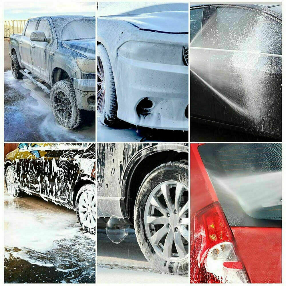 Snow Foam Washer Gun Car Wash Soap Lance Cannon Spray Pressure Jet Bottle Kit