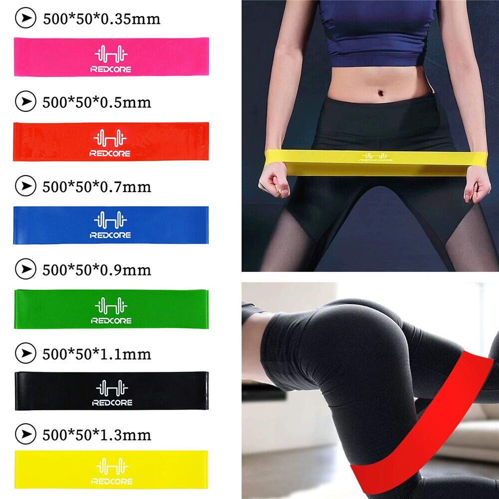 Resistance Bands Set of 6 for Exercise Men and Women Legs Arms Booty Yoga Physio